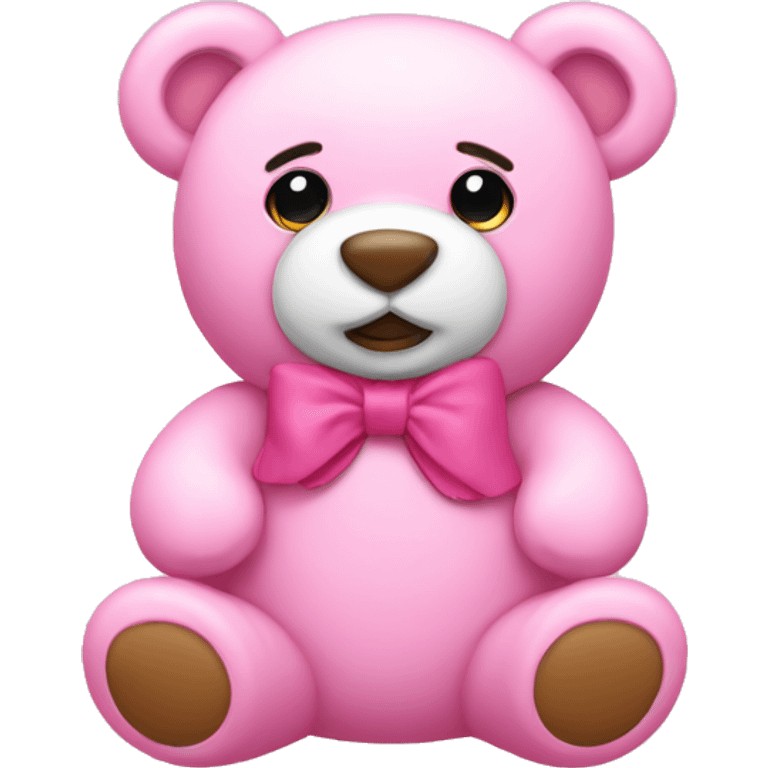 rosa Teddy mit Schleife  emoji