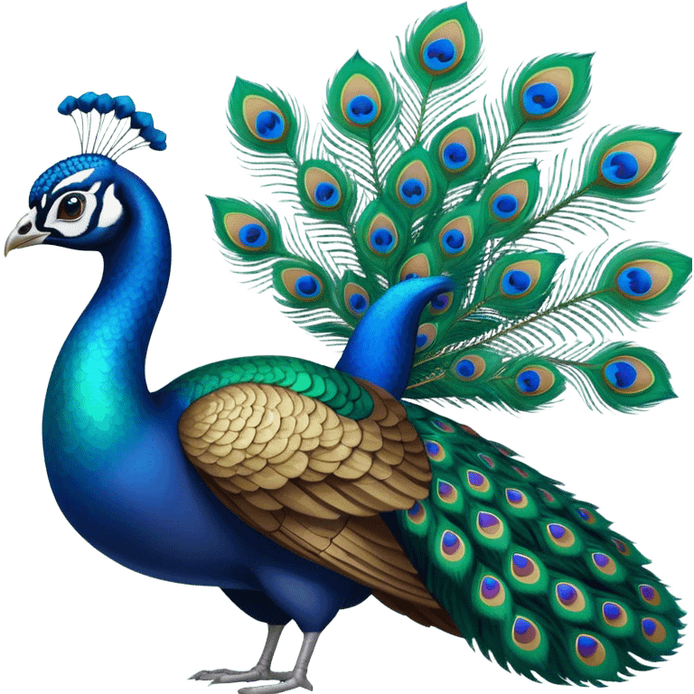 Peacock flying with ￼his wife  emoji