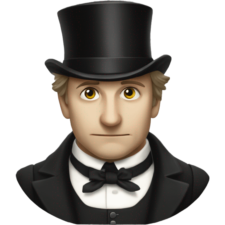 Rodion Raskolnikov from "Crime and Punishment" in a top hat emoji