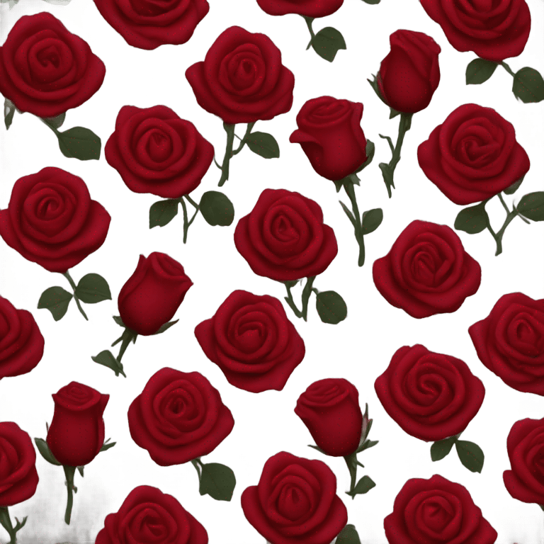 Dark red rose emoji