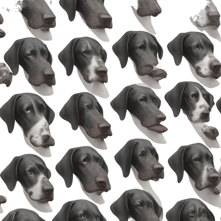 Party hat on this black & white german shorthair pointer emoji