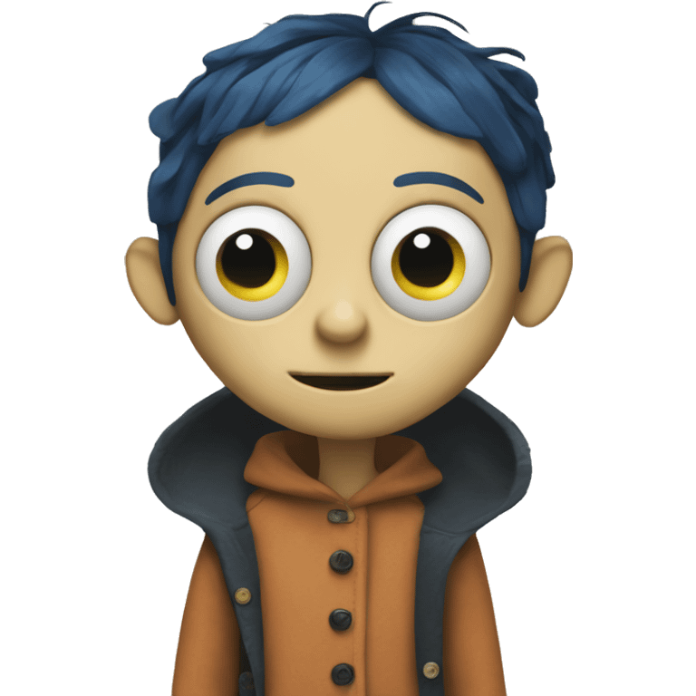 Coraline with button eyes  emoji