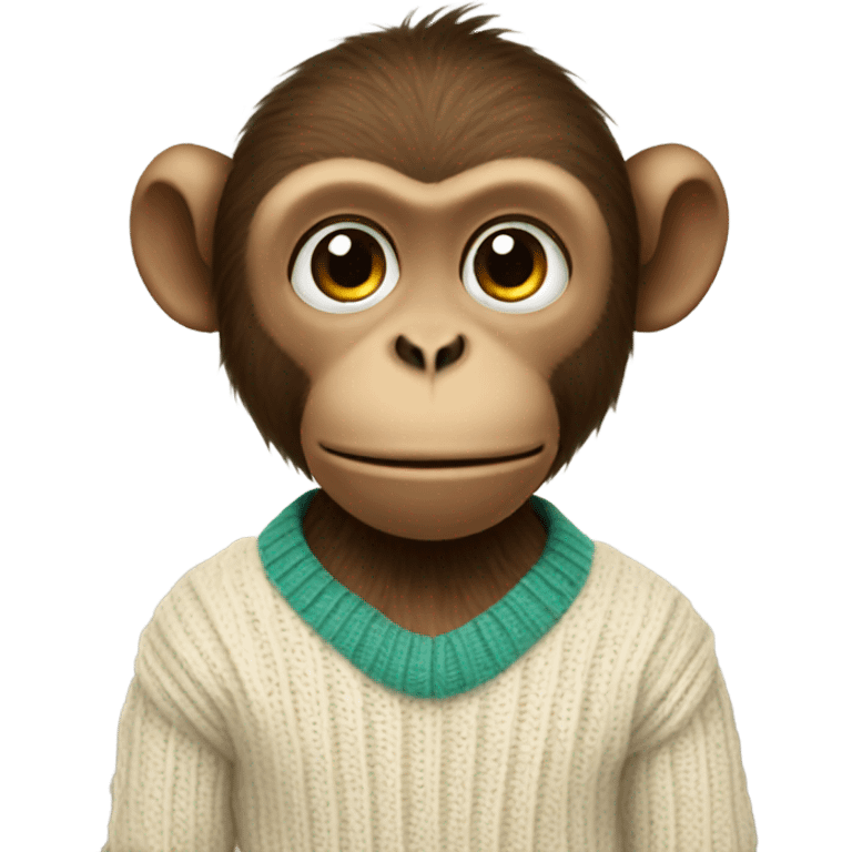 Monkey wearing sweater emoji