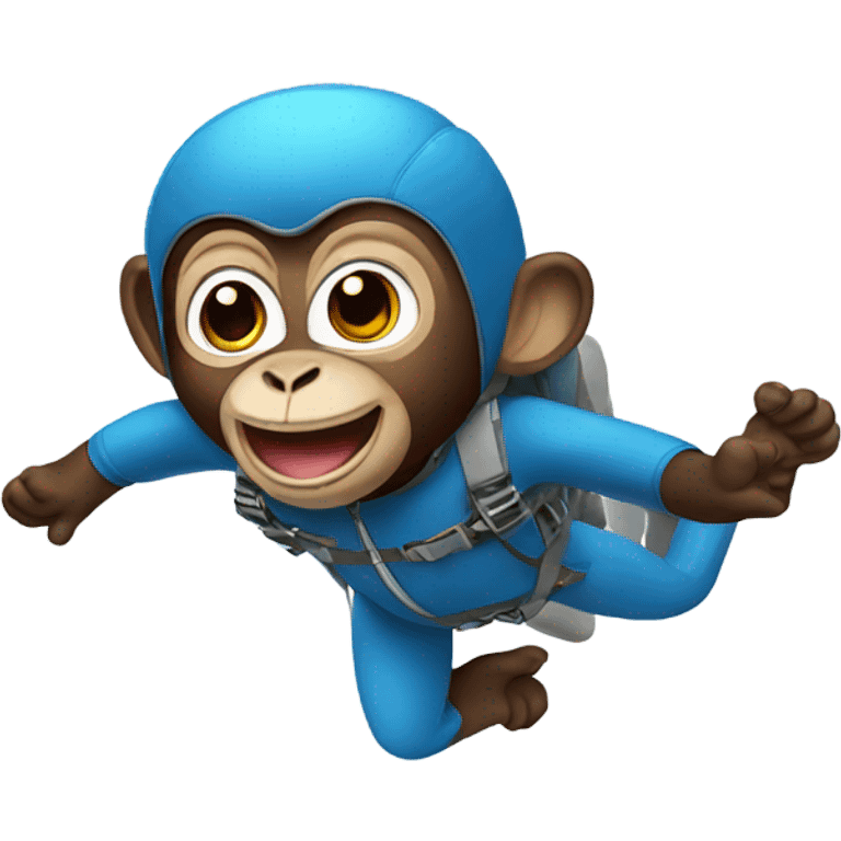 Skydiving Monkey emoji