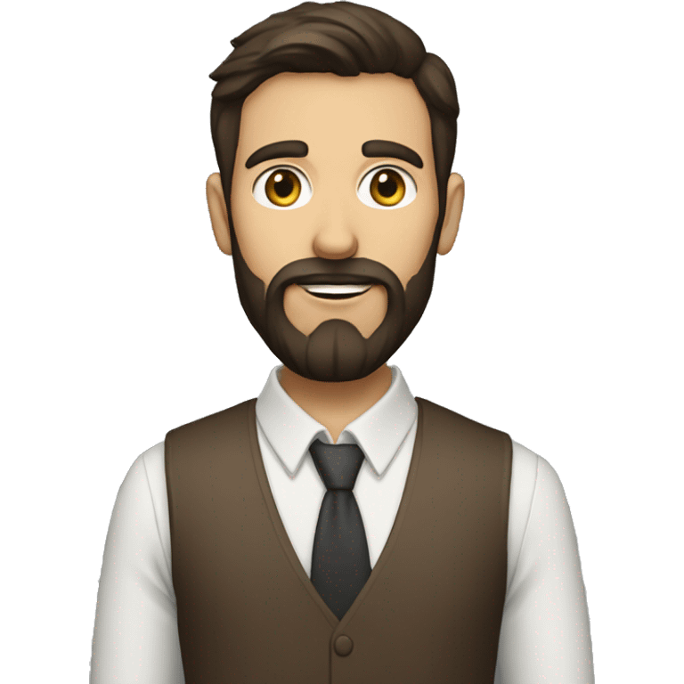 bearded brunette math emoji