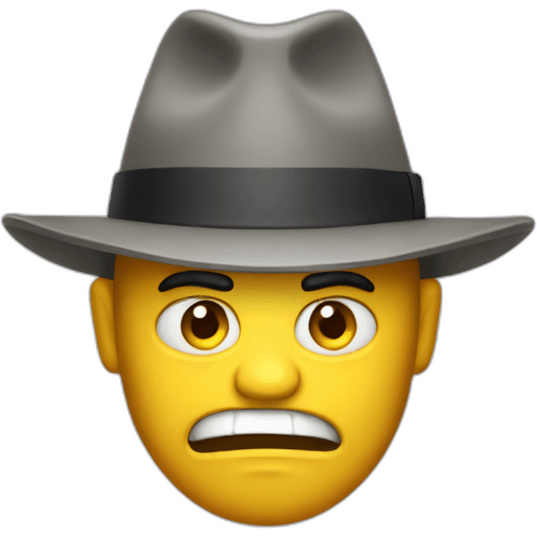 Angry man with hat emoji