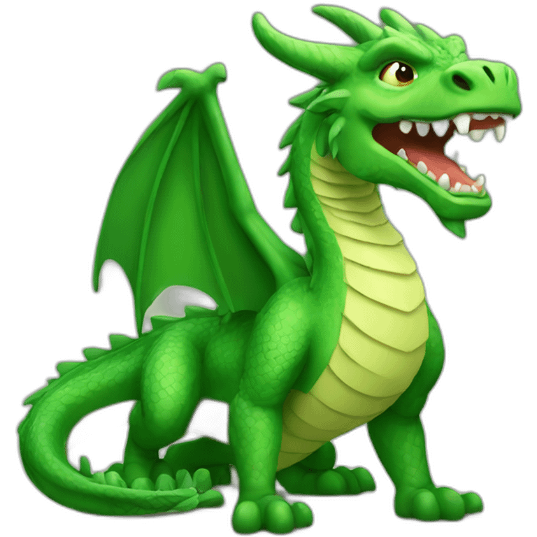 Green wooden dragon emoji