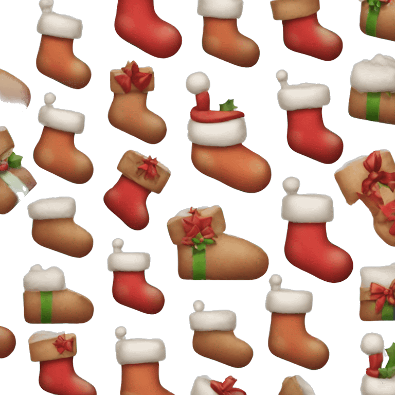 aesthetic Christmas stocking emoji