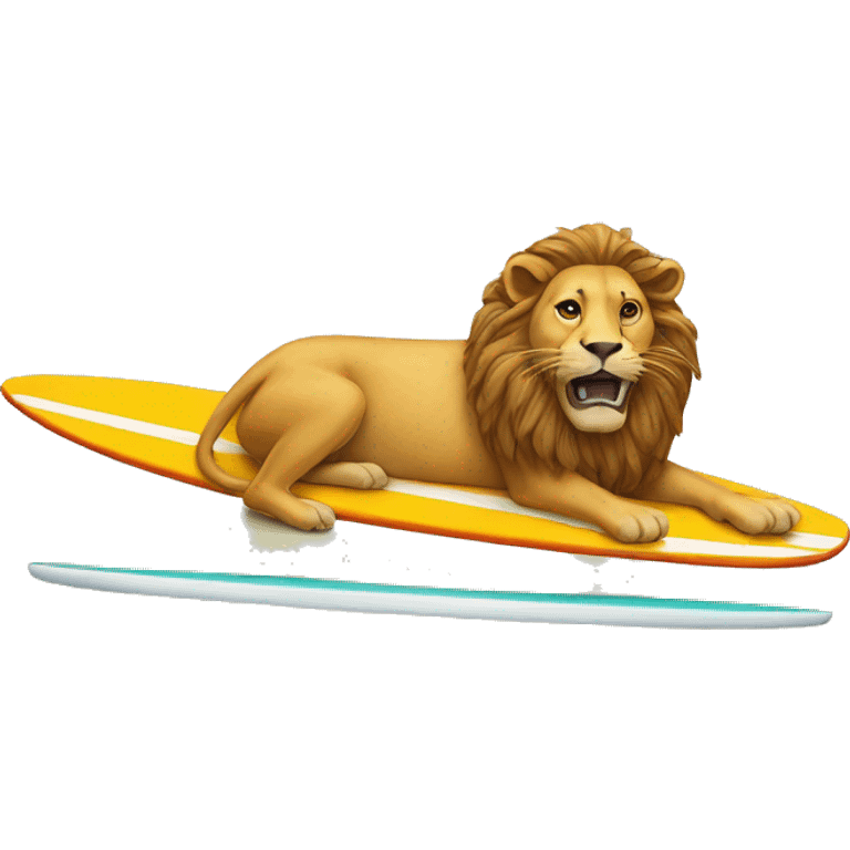 lion onsurfboard emoji