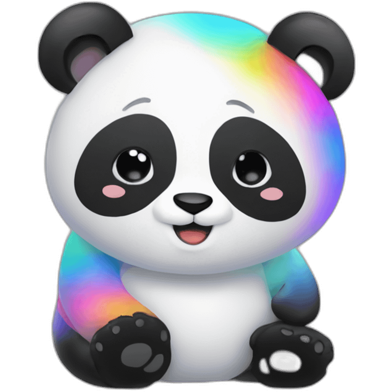 Panda arc-en-ciel qui dort emoji