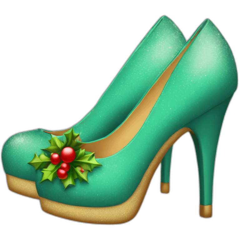 Chirstmas high heel shoe emoji