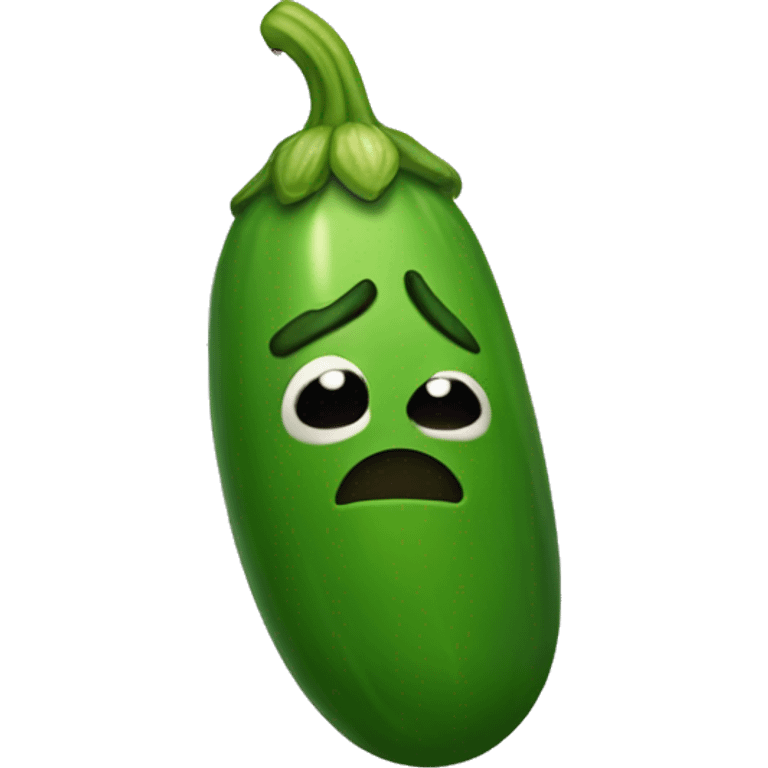 a sad pepino dancing emoji