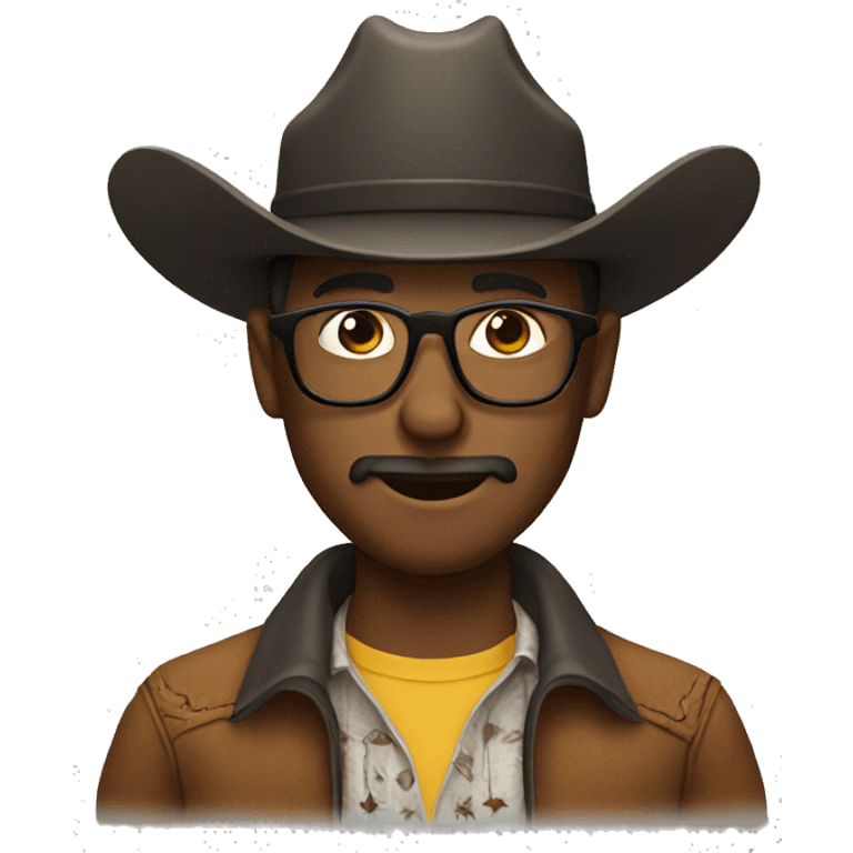 cowboy with glasses  emoji