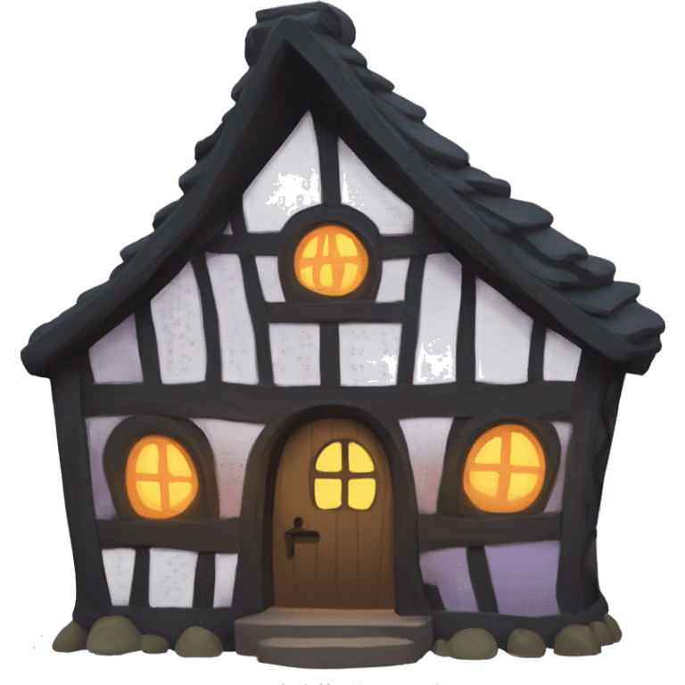 a witch cottage emoji