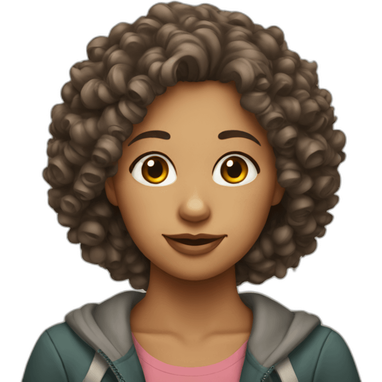 female bear curly haired emoji