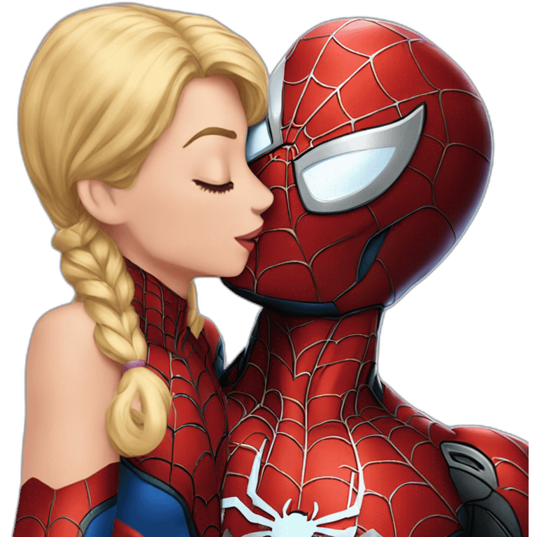 spider man kiss iron man emoji