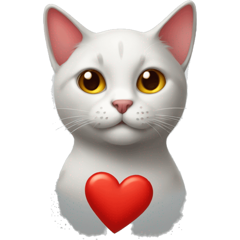 Cat with red hart  emoji