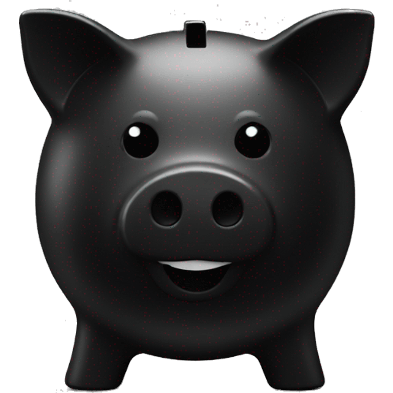 black piggy bank emoji