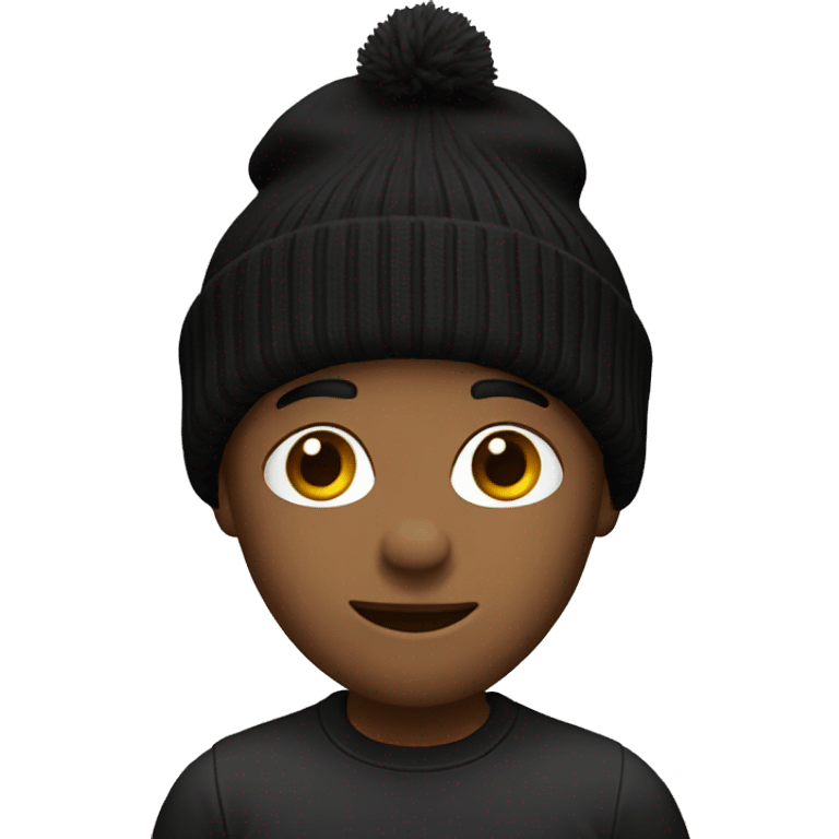 Black beanie emoji