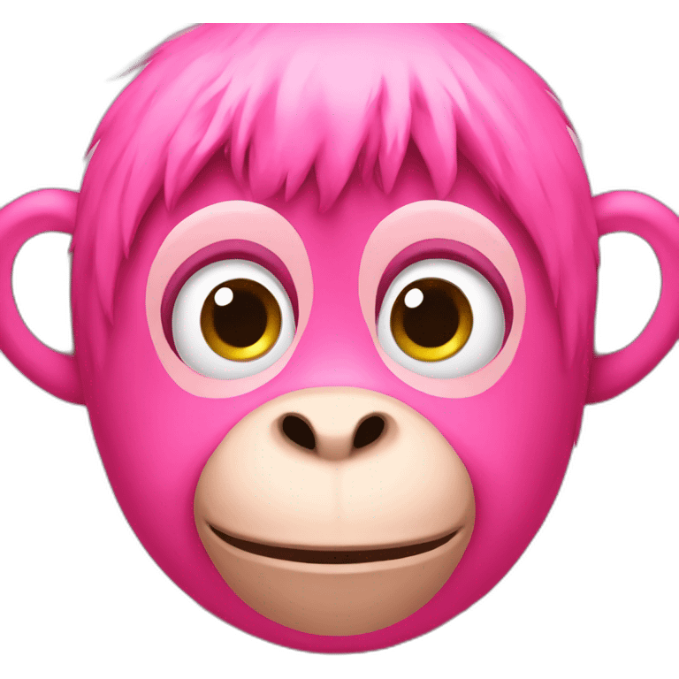 Pink monkey emoji