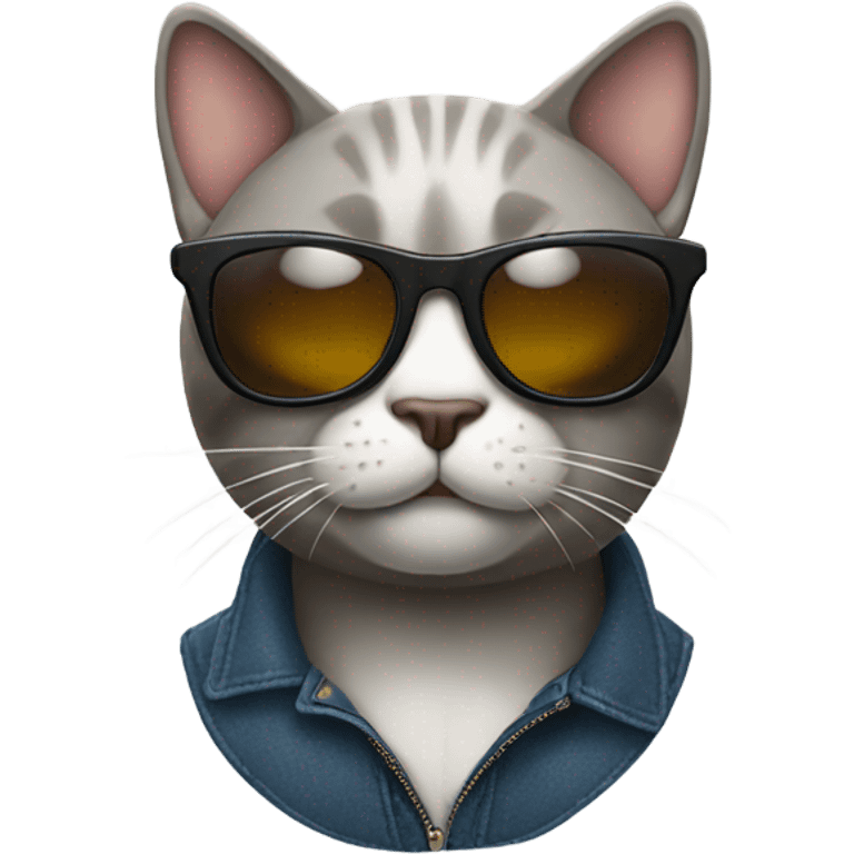 Cat with sunglasses emoji