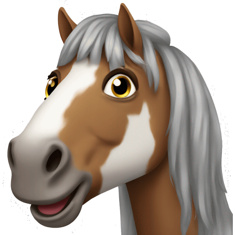 silly horse emoji