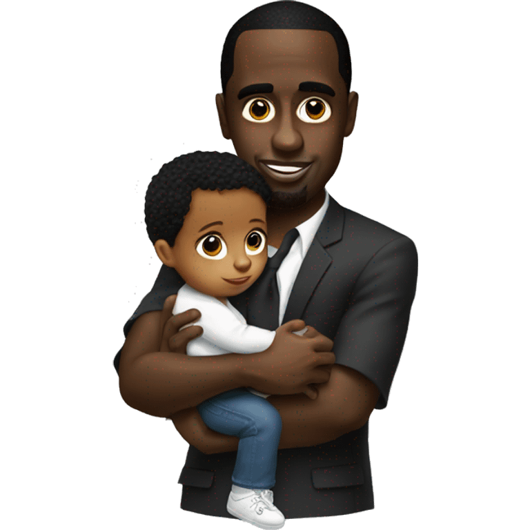 P.Diddy holding a child emoji