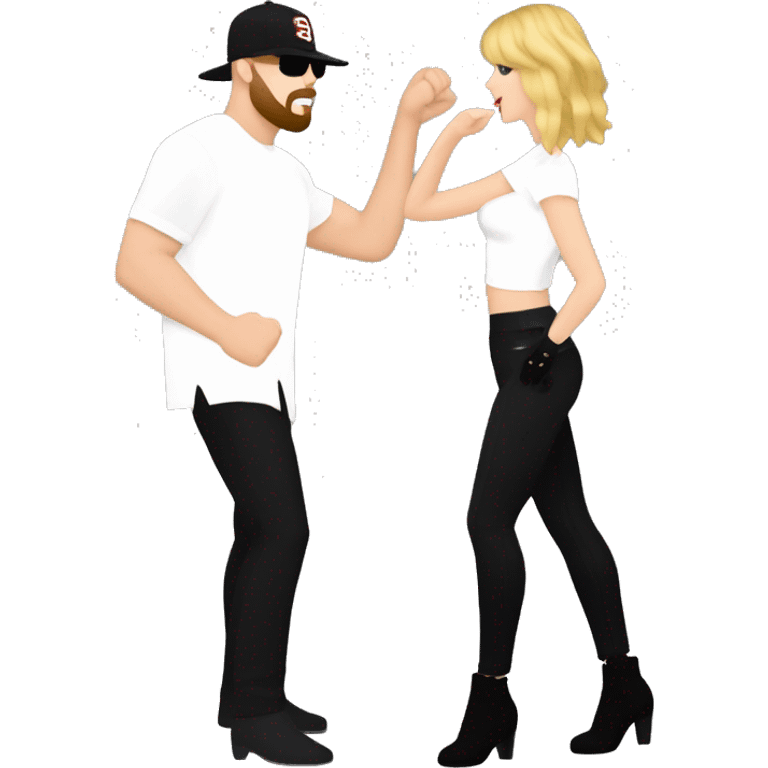 taylor swift performing eras tour with her boyfriend travis kelce vigilante sexy dance emoji