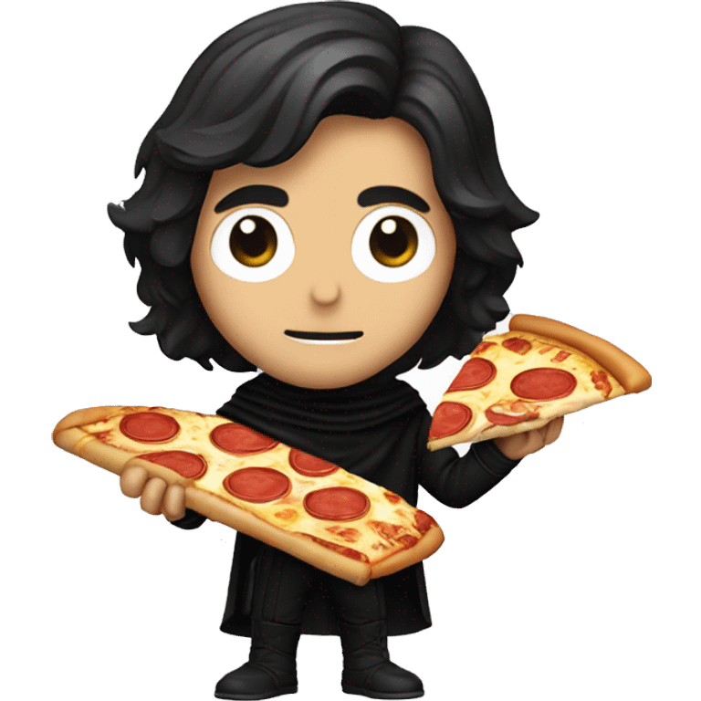 Kylo Ren with a pizza emoji