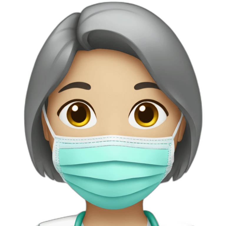 Medical girl wearing face mask  emoji