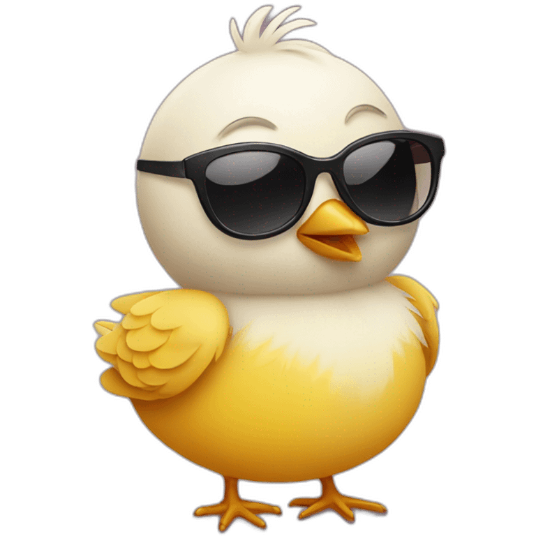 Chick with sunglasses emoji