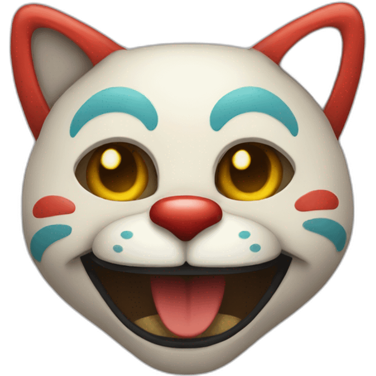 Cat mask clown emoji