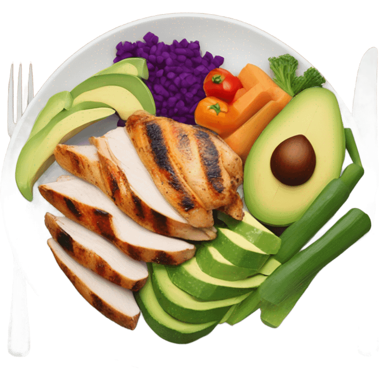 🥗 Balanced Meal – A colorful plate with a balanced meal emoji