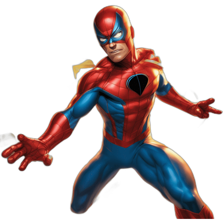 Marvel superhero in a dynamic action pose, vibrant colors, comic book style, detailed shading, iconic costume, heroic expression, digital painting by Alex Ross and Jim Lee, high resolution emoji