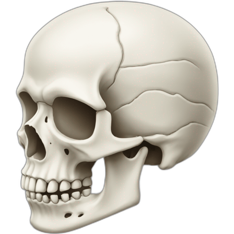 Side view of a skull emoji