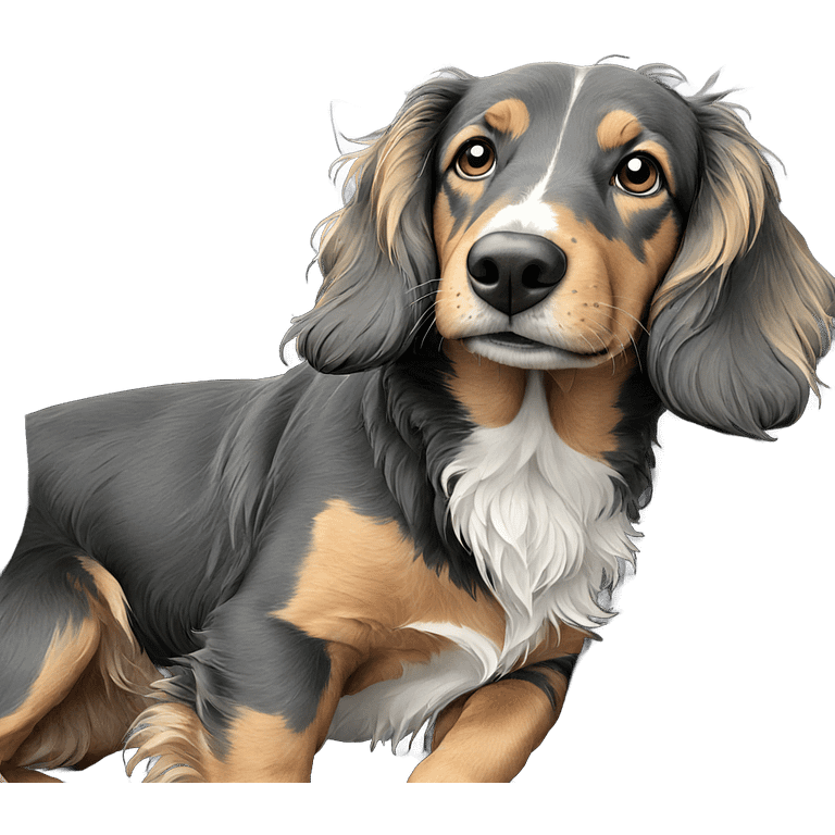 realistic dog portrait in ink emoji