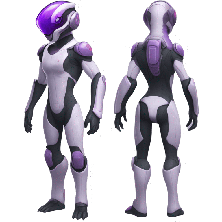 Lizard-Reptile-Raptor-Alien-Genesect-Mewtwo-Fakémon, with a futuristic visor-helmet, wearing a techwear-suit, Full Body emoji