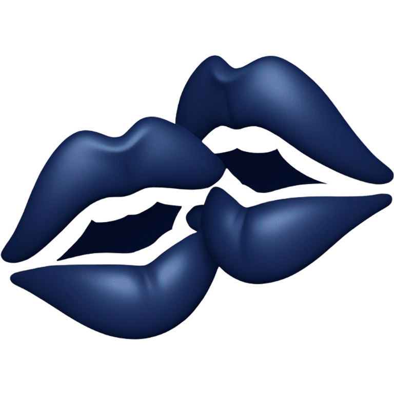 Navy blue kiss emoji