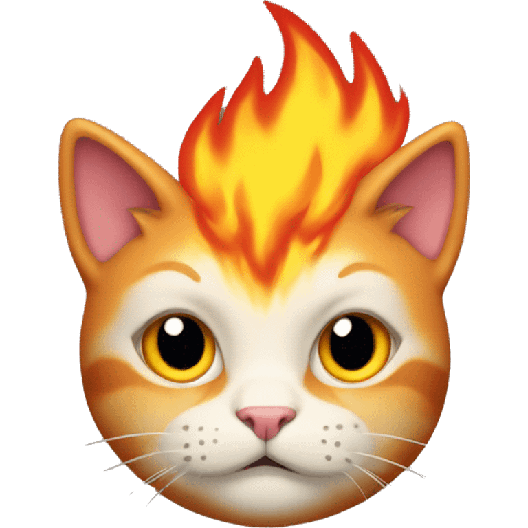 Fire cat  emoji