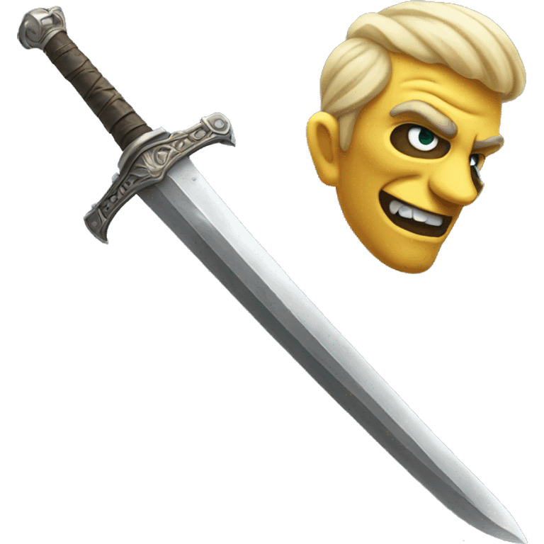 Two face  sword  emoji