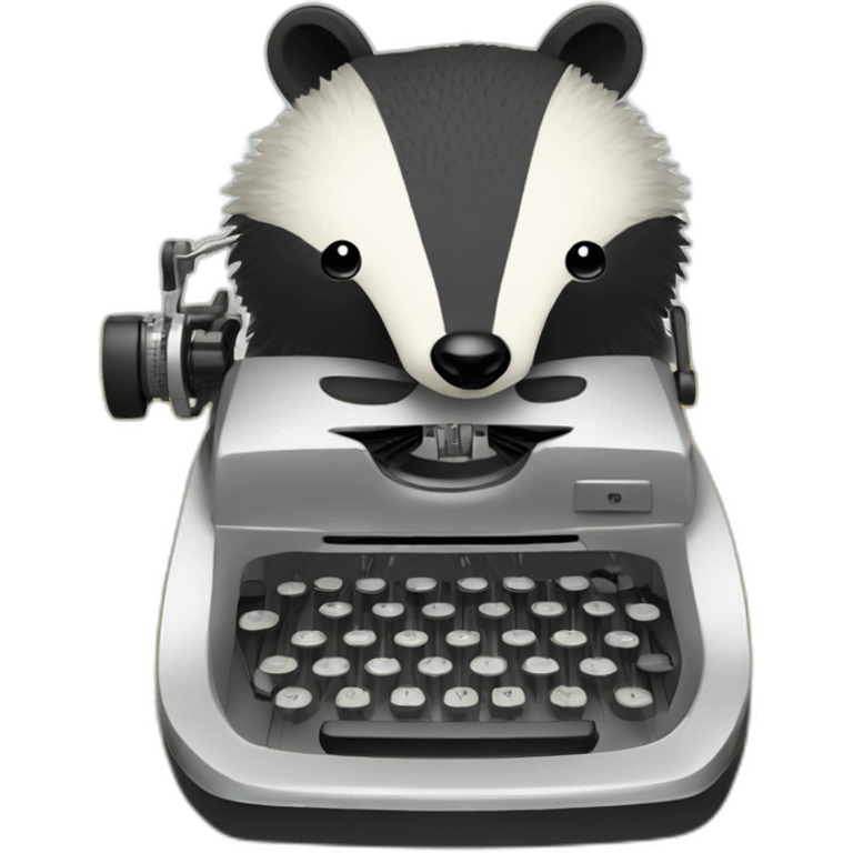 badger using a typewriter emoji