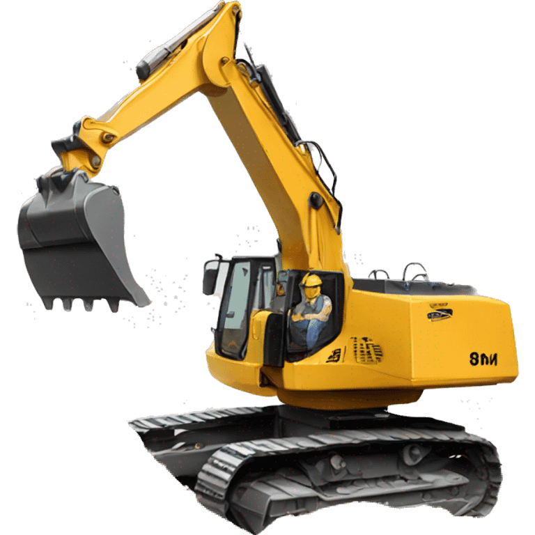 Rabbit on Excavator  emoji