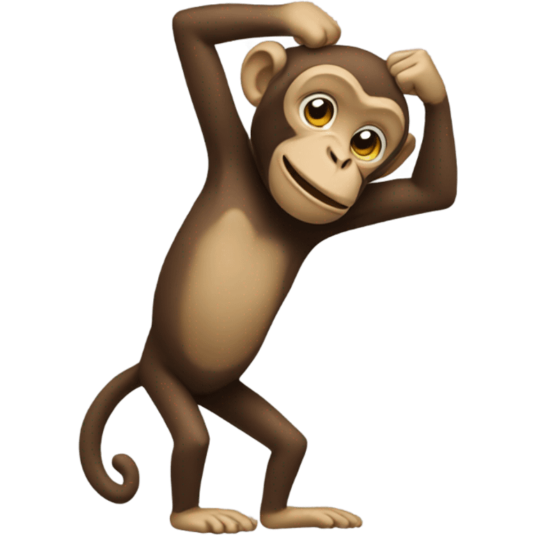 Monkey dabbing emoji