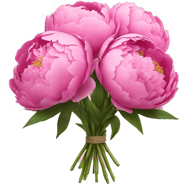 Bouquet of pink peonies emoji