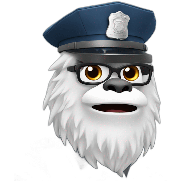 Yeti de las nieves de policía  emoji