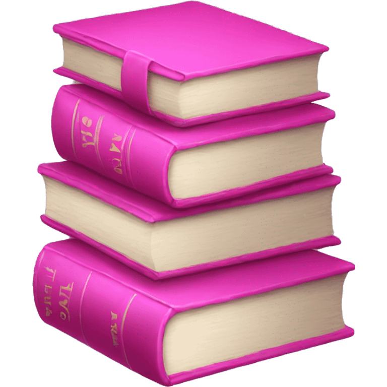 pink stack of books emoji