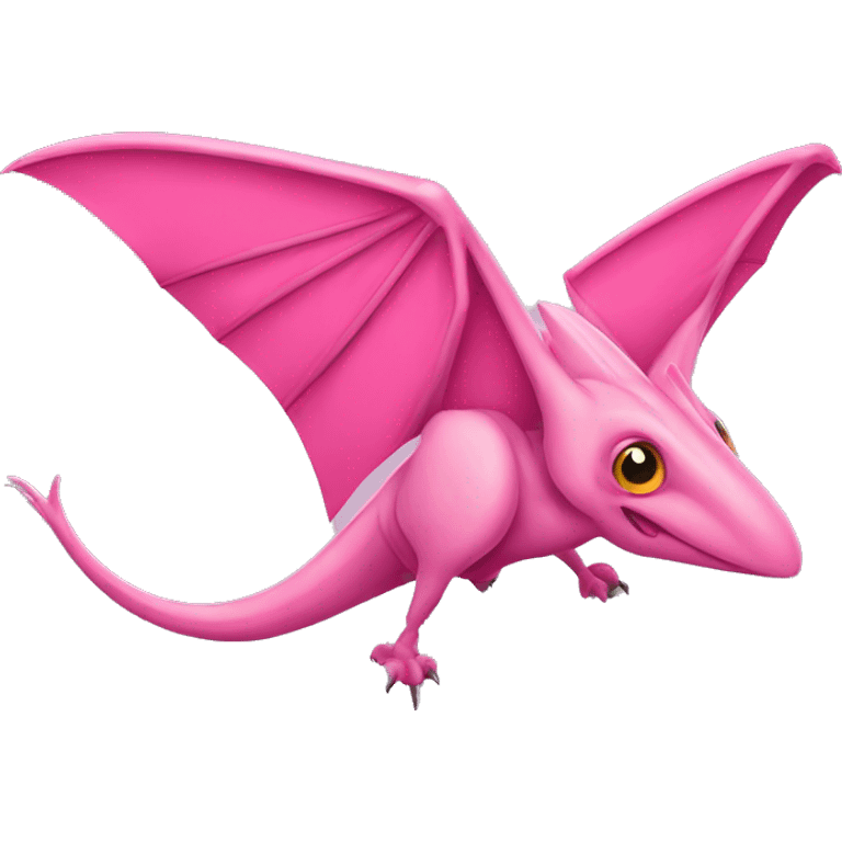 Pink pterodactyl emoji