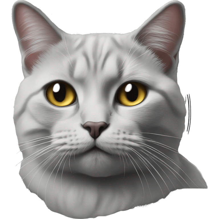 Face of British cat on a dollar bill emoji