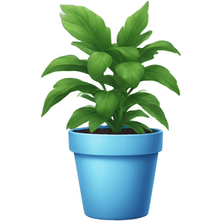 Bleu plant in a pot
 emoji