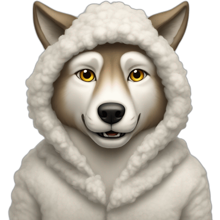 Wolf in sheep's clothing emoji